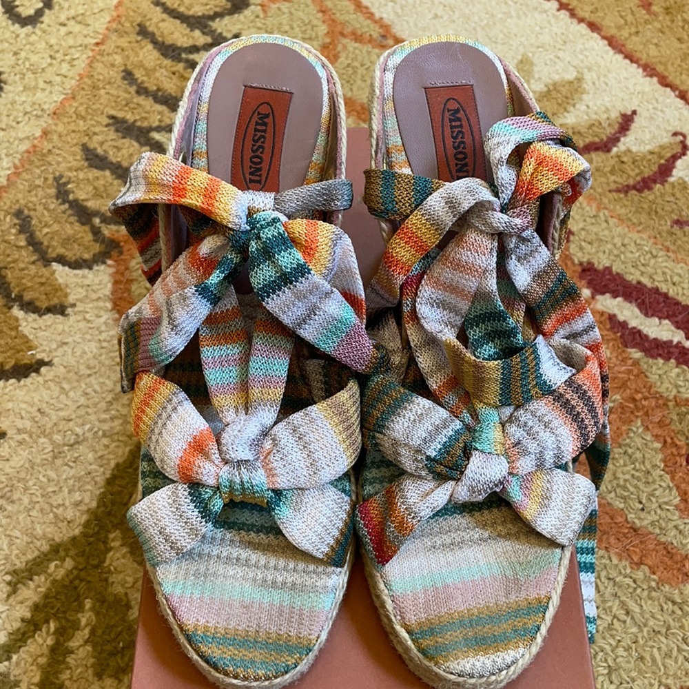 Missoni espadrille wedges, size 40 (USA 10).